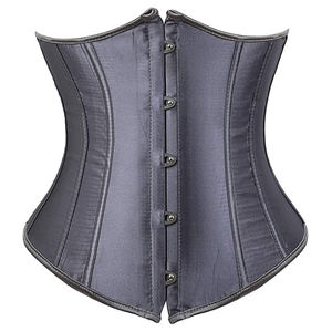 Corsé de satén verde Kelly, ropa moldeadora de cuerpo, corpiño adelgazante de cintura, lencería para mujer, traje de moda Sexy a la moda - Product Image 3