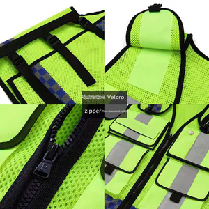 Chaleco DE SEGURIDAD reflectante impermeable diseño ODM personalizado Chaleco de seguridad de construcción de alta visibilidad con reflector de celosía colorido - Product Image 6