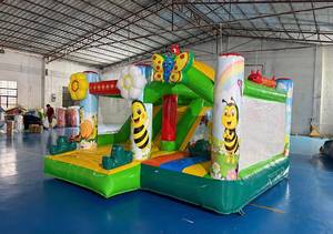 Most Popular High Quality 4x4m Inflatable Bounce House Slide <b>Ball</b> <b>Pit</b> Combo Plastic Material Custom Color Logo Outdoor Use - Product Image 1