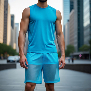 Short en maille transparente à cordon de serrage pour hommes Summer Sleeping See Through Sexy Shorts Night Sleeping Sexy Shorts Boys - Product Image 2