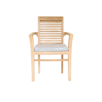 Chaises de salle à manger ergonomiques modernes en teck massif avec dossier, idéales pour la maison, le bureau, l'appartement et la villa – Offre Spéciale