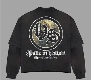 เสื้อยืดแขนยาวผ้าฝ้าย100% เข้ารูปบ็อกซี่แบบสองชั้นลายวาฟเฟิล - Product Image 3