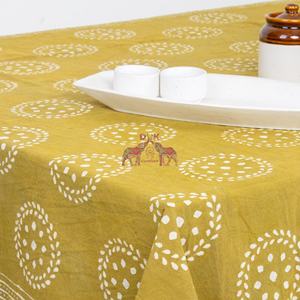 Nappe de table en coton 100 % imprimée au bloc floral Dabu pour restaurant, idéale pour les fêtes et la décoration intérieure (vente en gros) - Product Image 4