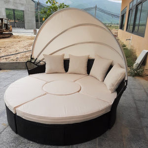 Best Price <b>Outdoor</b> Furniture Wicker Sofa With Retractable Canopy/ Round <b>Rattan</b> <b>Daybed</b> From Viet Nam - Product Image 1
