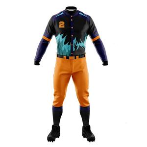 Uniforme de béisbol para hombre con diseño de Jersey abotonado, conjunto de Jersey de béisbol transpirable con tela que absorbe la humedad personalizada - Product Image 3