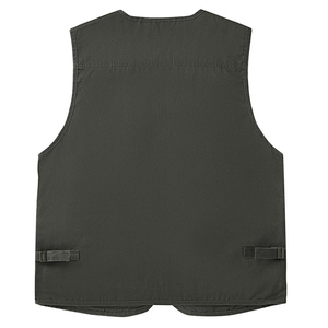 Gilet d'extérieur respirant pour hommes Logo personnalisé gilet décontracté veste grande taille hommes multi-poches Cargo manteau haut sans manches unisexe - Product Image 2