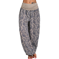 Women_s Tie Dye jambe large Bloomers décontracté poche ample bouton sarouel Yoga été Boho imprimé femmes lâche yoga leggings