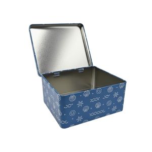 Custom Tin Plate Rectangular <b>Hinged</b> Lid Food Grade Tin <b>Box</b> Multipurpose Packaging <b>for</b> Candy & Cookies - Product Image 4