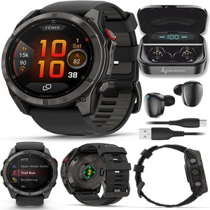 Meilleure nouvelle montre connectée GPS Fenix 8 43 mm, AMOLED, pour activités de plein air et fitness - Product Image 1