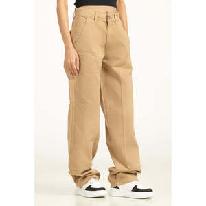 Pantalon cargo en toile taille haute pour femme, respirant, sexy, coupe large, technique froissée, taille XL, décontracté, automne WM-NDJ-SS25-002 - Product Image 1
