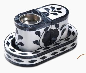 Ensemble cadeau portable haut de gamme du Moyen-Orient personnalisé, ensemble de brûleur à encens en nacre, vente chaude - Product Image 3