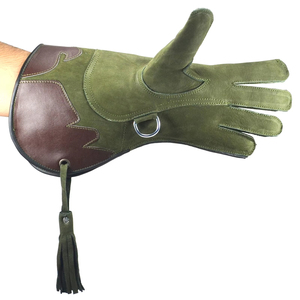 Guantes de cuero de cetrería Bosque Águila Caza Pájaros Halcón Trampa de animales Material de cuero personalizado Guantes de cetrería - Product Image 2