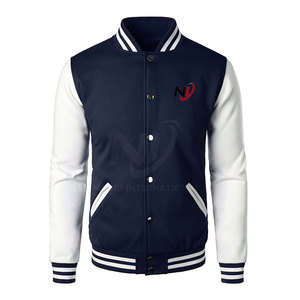 Qualité supérieure Logo personnalisé Letterman Veste d'hiver avec col montant Vêtements de mode à manches longues - Product Image 1