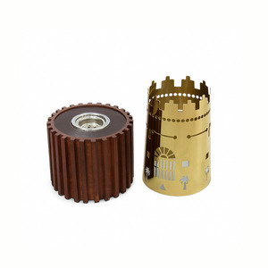 เตาเผาเครื่องหอมบาคูร์ ดีไซน์ปราสาท ทำจากไม้และโลหะอย่างดี พร้อมฐานไม้ สำหรับใส่ถ่านอู๊ดแบบอาหรับ เหมาะสำหรับตกแต่งบ้านสไตล์ตะวันออกกลาง - Product Image 2