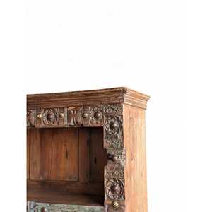 <b>Rustic</b> Wooden Bookshelf for Home Office Living Room Bedroom School or Hotel Durable Metal <b>Cabinet</b> for Book Storage - Product Image 3
