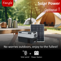 Mini réfrigérateur mobile pour voiture FST35 35L DC 12V 24V avec compresseur, éclairage interne, poignée, batterie, alimentation solaire, pour camion, camping-car, bateau