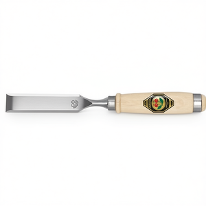 Couteau à gouger Ulm Style CHERRY avec une largeur de coupe de 26 mm, pinces en acier, manche en bois de hêtre pour travaux en bois, boîtes en bois, enseignes murales - Product Image 3