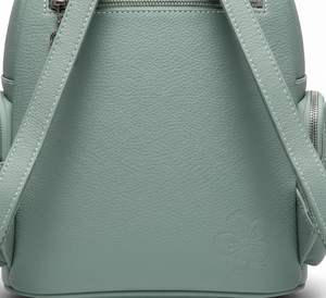 Sac à dos en cuir véritable au design élégant pour femmes avec boucle à rabat et plusieurs poches pour l'école, le collège et l'usage quotidien - Product Image 5