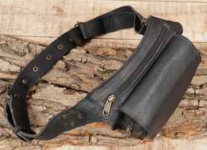 Genuine <b>Leather</b> Fanny Pack Crossbody Bag Vintage Style Zipper Pockets Sling Waist Pack <b>Purse</b> <b>for</b> Women & <b>Men</b>-LWB-0126 - Product Image 3