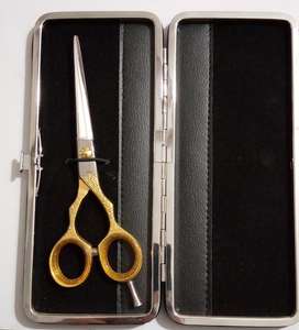 ใบมีดสแตนเลสพร้อมปลายแหลมสำหรับร้านเสริมสวยผมสีดำแบบมืออาชีพยาว6" - Product Image 6