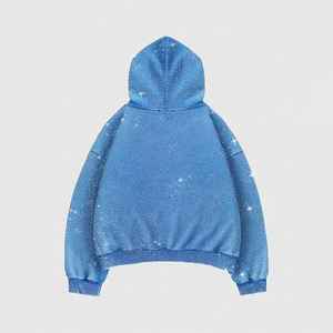 Sweat à capuche personnalisé avec strass, entièrement recouvert de cristaux, en polaire chaud, élégant, confortable pour l'hiver, streetwear audacieux, pièce de mode scintillante - Product Image 2