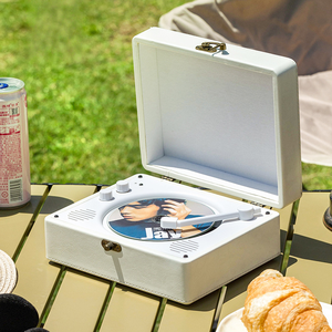 Mvlody Boombox rétro portable <span class=keywords><strong>Lecteur</strong></span> <span class=keywords><strong>CD</strong></span> MP3 Stéréo pour haut-parleurs Télécommande Matériel en cuir Certifié ROHS Vente en gros - Product Image 6