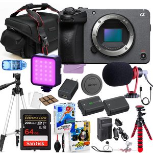 Paquete de Cámara Digital FX30 (Solo Cuerpo) con Memoria Extreme de 64 GB, Estuche, Micrófono, LED - Paquete de Accesorios Premium, CMOS Óptico 10x - Product Image 5