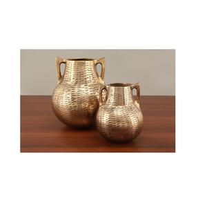 Vase à fleur en aluminium de forme moderne dernière conception texturée vente chaude pour la décoration intérieure-chambre à coucher salon utilisation de mariage - Product Image 1