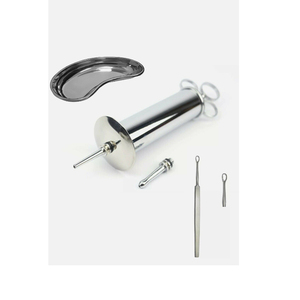 กระบอกฉีดยาทำความสะอาดหูทำจากทองเหลืองขนาด4ออนซ์พร้อมอุปกรณ์ผ่าตัดด้วยมือทำจากโครเมียมสินค้าใหม่ & Co โลโก้ตามสั่ง - Product Image 4