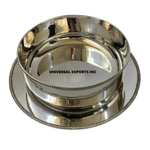 Tazón de Chocolate de Acero Inoxidable con Acabado Mate y Plato, Diseño Árabe de Lujo, Nuevo y en Oferta - Product Image 3