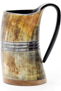 Cuerno de búfalo auténtico, taza de estilo Animal, cuerno de beber náutico pulido personalizado para uso en Bar, jarra de cerveza artesanal natural - Product Image 5
