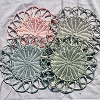 Nouvelle assiette de service en rotin colorée au design moderne - Décoration de table à prix abordable