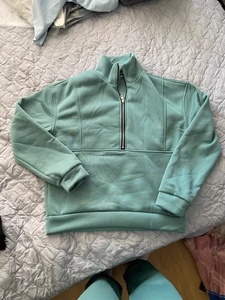 สเวตเชิ้ตผู้หญิงผ้าฟลีซแบบลำลองทรงหลวมซิปสองชิ้น - Product Image 2