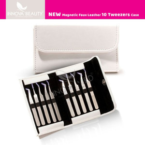 Pinzas de extensión de pestañas de volumen de acero inoxidable Premium Herramienta de pestañas de precisión de logotipo personalizado para extensiones y ventiladores de volumen - Product Image 5