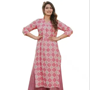 Moda de moda para mujer terciopelo largo Alibkali bordado Kurta con trabajo de bordado Dupatta