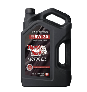 Lubricante Automotriz Tiger's Head, Mezcla Sintética Antidesgaste, Aceite de Motor SAE 5W-30, Paquete de 3, 5 Cuartos - Product Image 1