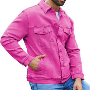La última chaqueta vaquera para hombre, prendas de vestir exteriores de moda con tela duradera transpirable cómoda, perfecta para un estilo informal moderno - Product Image 4