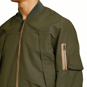 Venta al por mayor de cortavientos de invierno personalizados al por mayor chaquetas de hombre de talla grande para hombre chaquetas bomber de satén de nailon liso para hombre - Product Image 6