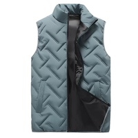 Gilet de travail d'hiver à col mandarin, veste matelassée rembourrée en sherpa, coupe-vent en polyester, veste 3D