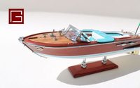 Modèle de bateau rapide en bois RIVA AQUARAMA, design personnalisé approuvé par le fabricant Gia Nhien, faible MOQ, bateaux artisanaux, style nautique européen