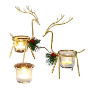 Reindeer <b>Candle</b> Holder Festive Home Decor for Living Room Decor <b>Tealight</b> <b>Candle</b> Stand by Indian Metal World - Product Image 6