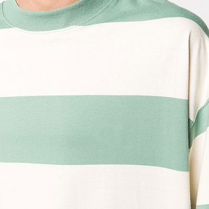 Camiseta de Cuello Redondo de Alta Calidad de 260G para Hombre, Personalizada, Holgada, de Manga Corta, con Diseño de Rayas, Promocional, 100% Algodón - Product Image 6