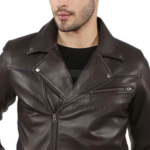 Nuevo diseño de moda PU tela hombres imitación cuero Formal frente chaqueta de invierno 2025 último estilo - Product Image 4