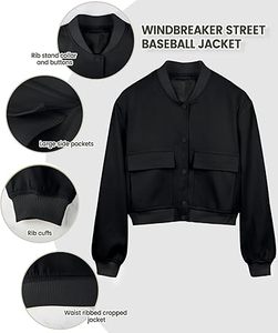 Femmes surdimensionné fermeture éclair peau de mouton Bomber veste mode décontracté hiver manteau poches entièrement doublé respirant non tissé tissage - Product Image 5