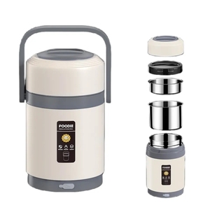 USB Electric Heating Lunch Box Multi-layer Insulation Lunch Box Insulated Thermal Jar Food Warmer Container Bento Lunch Box