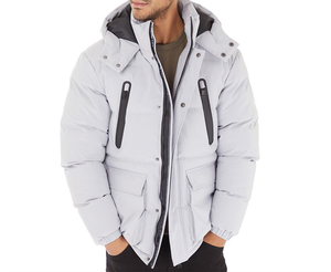 Wholesale Custom Logo OEM Print Winter Polyester Bubble <b>Jacket</b> <b>Men</b> Oversize Outdoor Zipper Waterproof <b>Soft</b> <b>Shell</b> Puffer <b>Jackets</b> - Product Image 5