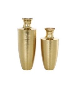 Vases en métal modernes de style côtier avec un design écologique pour la décoration intérieure, les arrangements floraux de table de mariage - Product Image 1