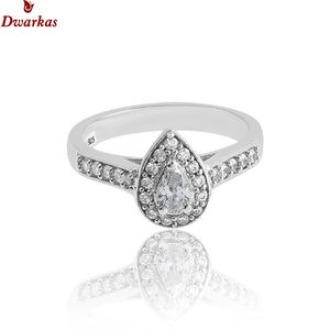 Venta al por mayor Fine CZ Halo S925 Anillo de bodas de plata esterlina Conjunto de joyas de circón clásico para fiestas y dedos para aniversarios - Product Image 5