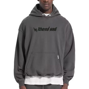 Sudaderas con Capucha de Felpa de Algodón, Corte Holgado, Bordado con Diseño Personalizado, Proveedor de Ropa Urbana de Marca Privada, Venta al Por Mayor - Product Image 2