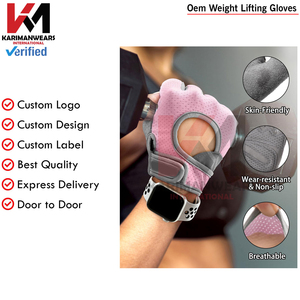 Guantes de Gimnasio para Levantamiento de Pesas, Medios Dedos, Guantes de Entrenamiento, Guantes de Cuero para Levantamiento de Pesas al por Mayor - Product Image 6